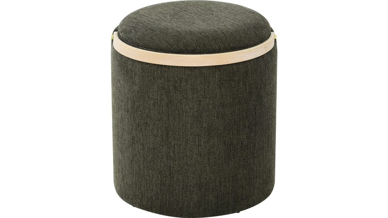 Serano Puff med trähandtag 40 cm Rund - Grön - Möbler - Fåtölj & stolar - Pall & puff - Sittpuff