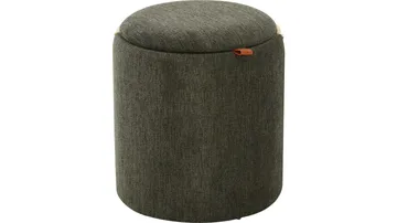 Serano Puff med trähandtag 40 cm Rund - Grön - Möbler - Fåtölj & stolar - Pall & puff - Sittpuff