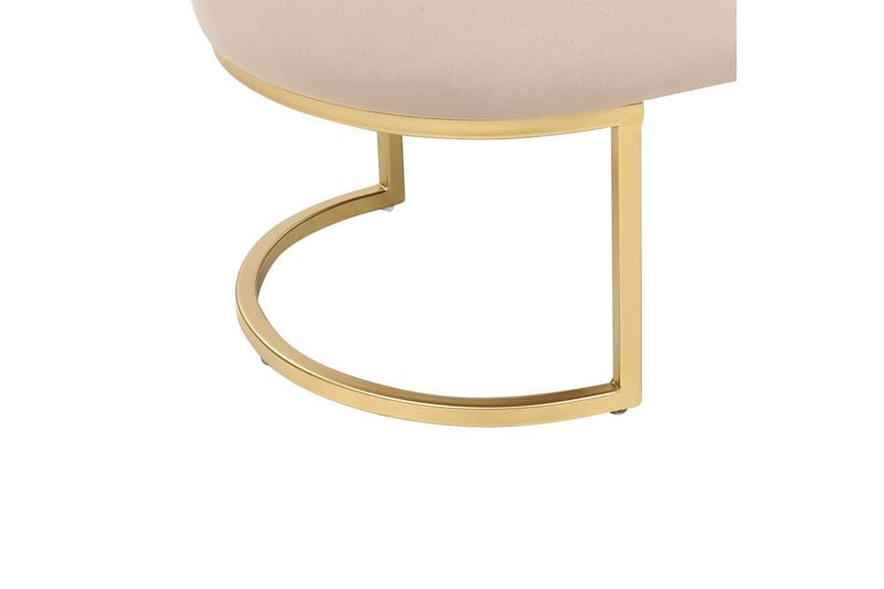 Sittbänk Milry Beige/guld - Beige/guld - Möbler - Fåtölj & stolar - Pall & puff - Fotpallar