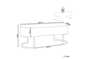 Sittbänk Milry Beige/guld - Beige/guld - Möbler - Fåtölj & stolar - Pall & puff - Fotpallar