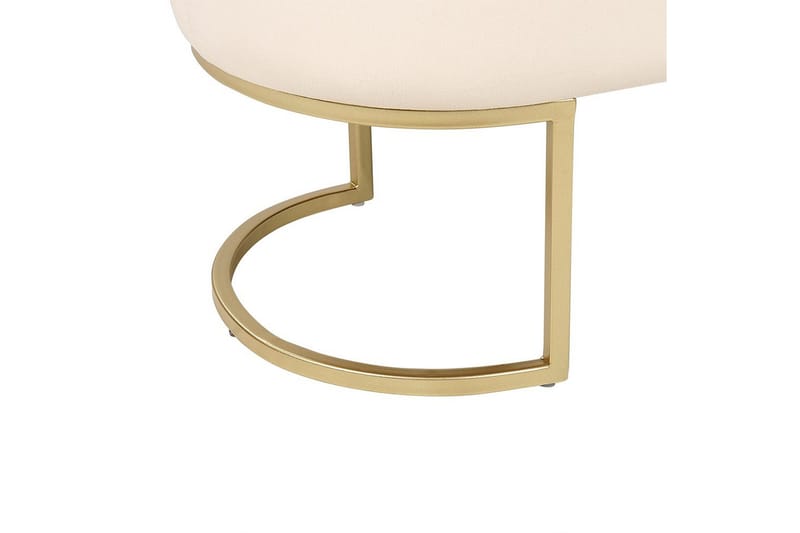 Sittbänk Milry Krämvit/guld - Krämvit/guld - Möbler - Fåtölj & stolar - Pall & puff - Fotpallar