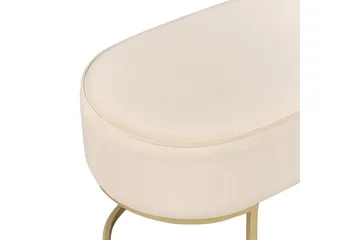 Sittbänk Milry Krämvit/guld - Krämvit/guld - Möbler - Fåtölj & stolar - Pall & puff - Fotpallar