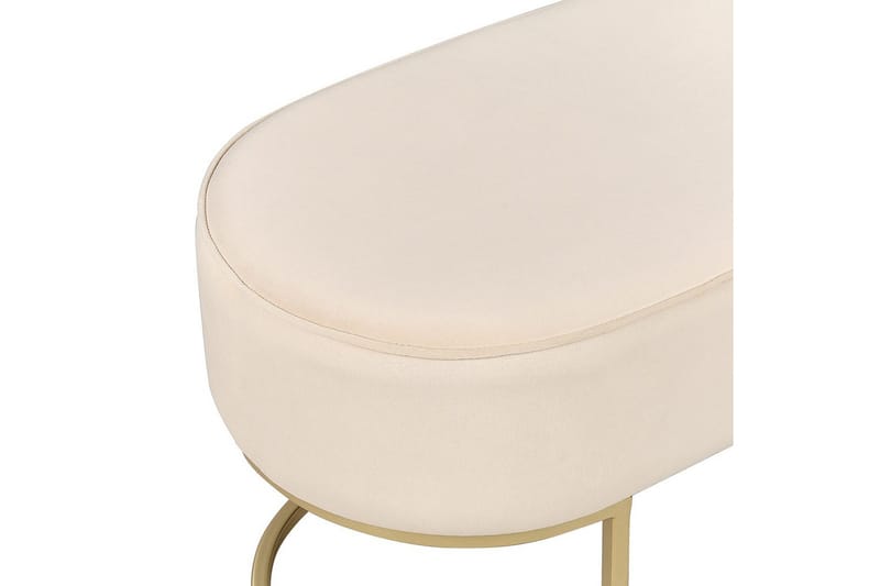 Sittbänk Milry Krämvit/guld - Krämvit/guld - Möbler - Fåtölj & stolar - Pall & puff - Fotpallar