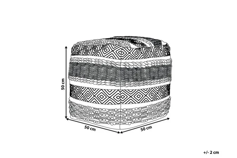 Abuzaid Sittpuff 50x50 cm - Vit - Möbler - Fåtölj & stolar - Pall & puff - Sittpuff