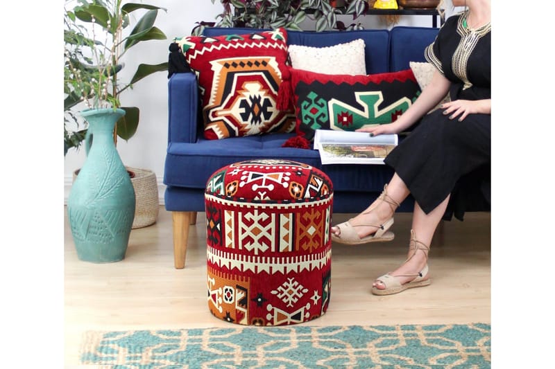 Amsterdam Sittpuff 40 cm - Flerfärgad - Möbler - Fåtölj & stolar - Pall & puff - Sittpuff