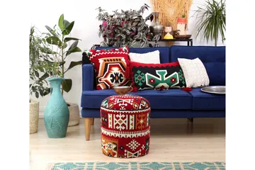 Amsterdam Sittpuff 40 cm - Flerfärgad - Möbler - Fåtölj & stolar - Pall & puff - Sittpuff