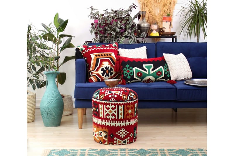 Amsterdam Sittpuff 40 cm - Flerfärgad - Möbler - Fåtölj & stolar - Pall & puff - Sittpuff