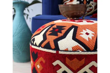 Amsterdam Sittpuff 40 cm - Röd/Vit - Möbler - Fåtölj & stolar - Pall & puff - Sittpuff