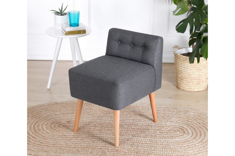 Anaro Sittpuff 43 cm Rektangulär - Grå - Möbler - Fåtölj & stolar - Pall & puff - Sittpuff