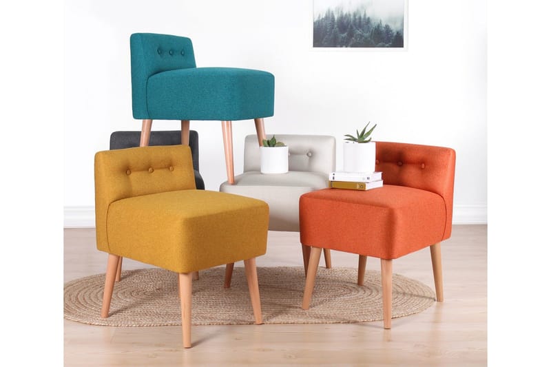 Anaro Sittpuff 43 cm Rektangulär - Grå - Möbler - Fåtölj & stolar - Pall & puff - Sittpuff