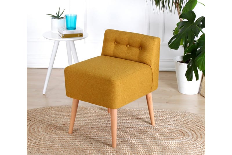 Anaro Sittpuff 43 cm Rektangulär - Gul - Möbler - Fåtölj & stolar - Pall & puff - Sittpuff