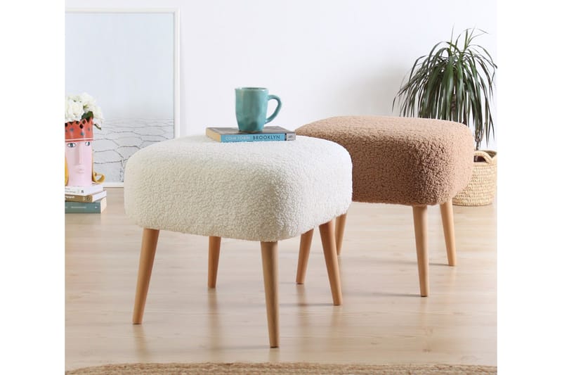 Anaro Sittpuff 45 cm Rektangulär - Brun - Möbler - Fåtölj & stolar - Pall & puff - Sittpuff