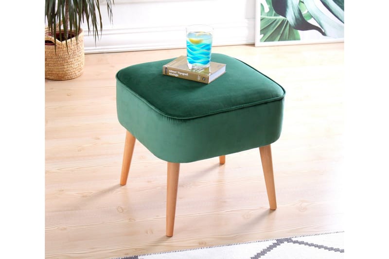 Anaro Sittpuff 45 cm Rektangulär - Grön - Möbler - Fåtölj & stolar - Pall & puff - Sittpuff