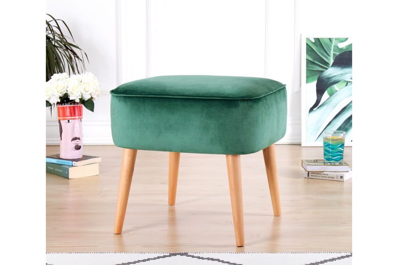 Anaro Sittpuff 45 cm Rektangulär - Grön - Möbler - Fåtölj & stolar - Pall & puff - Sittpuff