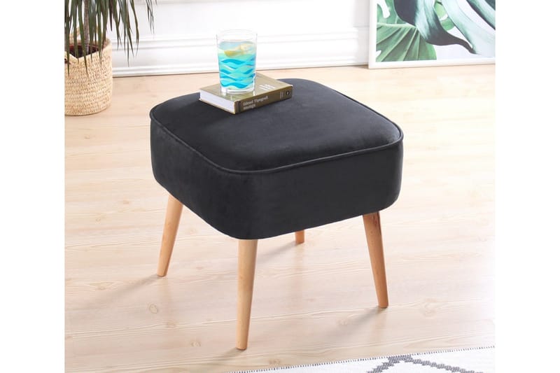 Anaro Sittpuff 45 cm Rektangulär - Mörkgrå - Möbler - Fåtölj & stolar - Pall & puff - Sittpuff