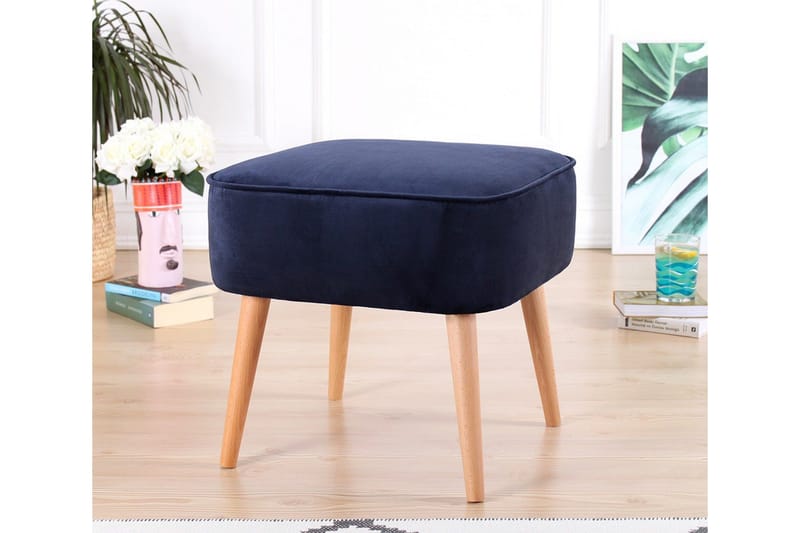 Anaro Sittpuff 45 cm Rektangulär - Marinblå - Möbler - Fåtölj & stolar - Pall & puff - Sittpuff
