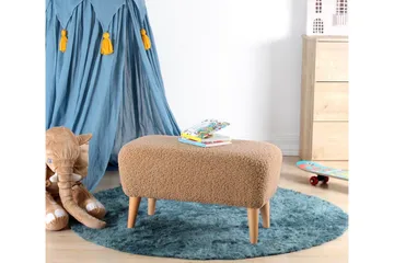 Anaro Sittpuff 61 cm Rektangulär - Brun - Möbler - Fåtölj & stolar - Pall & puff - Sittpuff