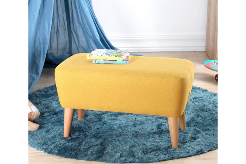 Anaro Sittpuff 61 cm Rektangulär - Gul - Möbler - Fåtölj & stolar - Pall & puff - Sittpuff