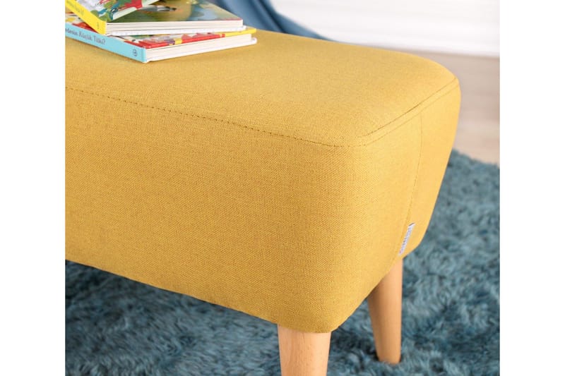 Anaro Sittpuff 61 cm Rektangulär - Gul - Möbler - Fåtölj & stolar - Pall & puff - Sittpuff