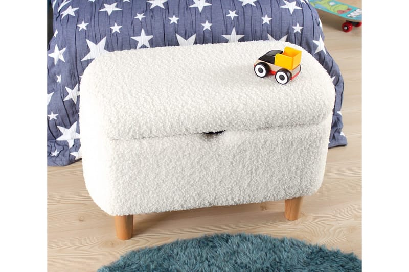 Anaro Sittpuff 61 cm Rektangulär - Vit - Möbler - Fåtölj & stolar - Pall & puff - Sittpuff