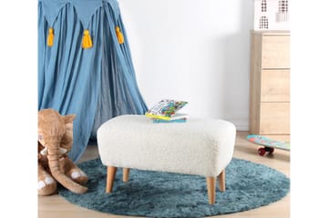 Anaro Sittpuff 61 cm Rektangulär - Vit - Möbler - Fåtölj & stolar - Pall & puff - Sittpuff