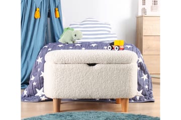 Anaro Sittpuff 61 cm Rektangulär - Vit - Möbler - Fåtölj & stolar - Pall & puff - Sittpuff