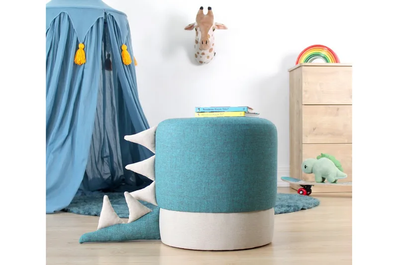 Anaro Sittpuff Rund - Blå - Möbler - Fåtölj & stolar - Pall & puff - Sittpuff