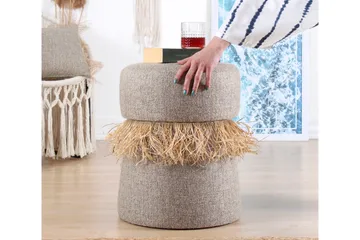 Anaro Sittpuff Rund - Brun - Möbler - Fåtölj & stolar - Pall & puff - Sittpuff