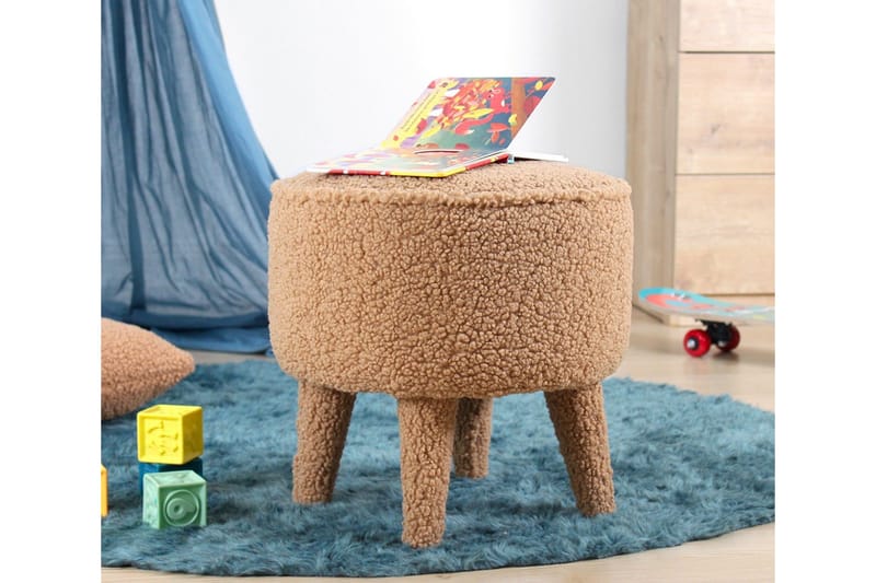 Anaro Sittpuff Rund - Brun - Möbler - Fåtölj & stolar - Pall & puff - Sittpuff