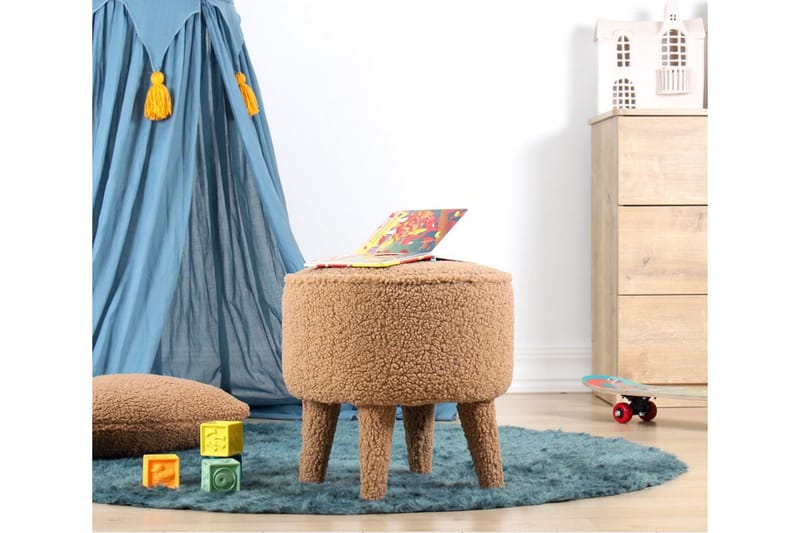 Anaro Sittpuff Rund - Brun - Möbler - Fåtölj & stolar - Pall & puff - Sittpuff