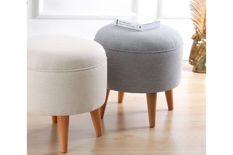 Anaro Sittpuff Rund - Grå - Möbler - Fåtölj & stolar - Pall & puff - Sittpuff