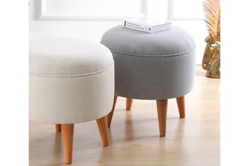 Anaro Sittpuff Rund - Grå - Möbler - Fåtölj & stolar - Pall & puff - Sittpuff