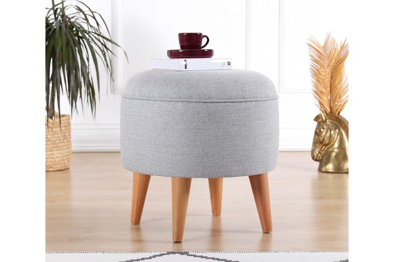 Anaro Sittpuff Rund - Grå - Möbler - Fåtölj & stolar - Pall & puff - Sittpuff