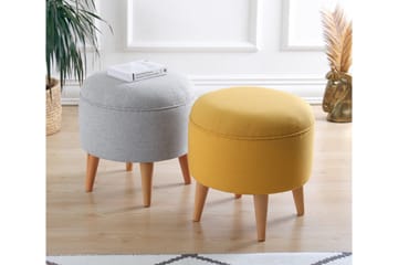 Anaro Sittpuff Rund - Grå - Möbler - Fåtölj & stolar - Pall & puff - Sittpuff