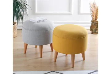 Anaro Sittpuff Rund - Grå - Möbler - Fåtölj & stolar - Pall & puff - Sittpuff