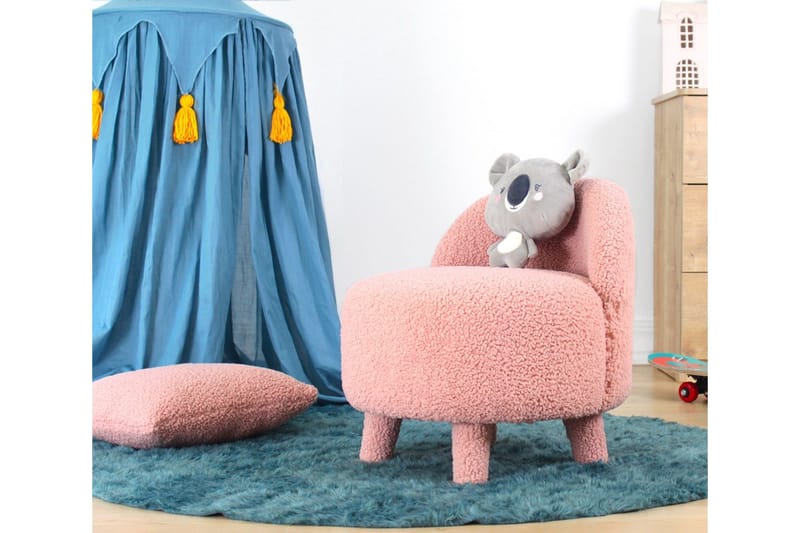Anaro Sittpuff Rund - Rosa - Möbler - Fåtölj & stolar - Pall & puff - Sittpuff