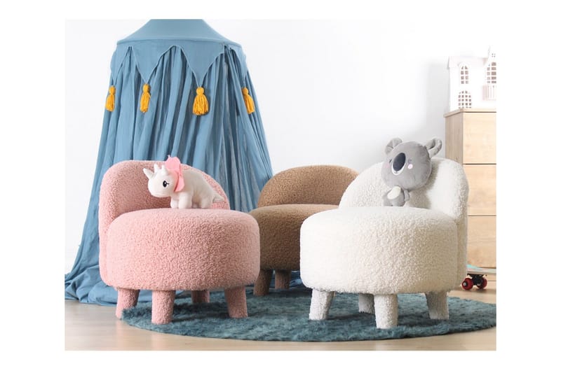 Anaro Sittpuff Rund - Rosa - Möbler - Fåtölj & stolar - Pall & puff - Sittpuff