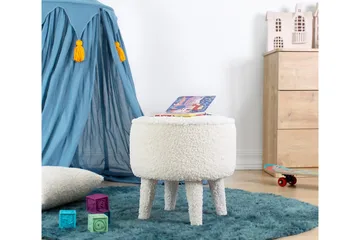Anaro Sittpuff Rund - Vit - Möbler - Fåtölj & stolar - Pall & puff - Sittpuff