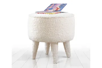 Anaro Sittpuff Rund - Vit - Möbler - Fåtölj & stolar - Pall & puff - Sittpuff
