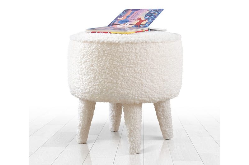 Anaro Sittpuff Rund, Vit