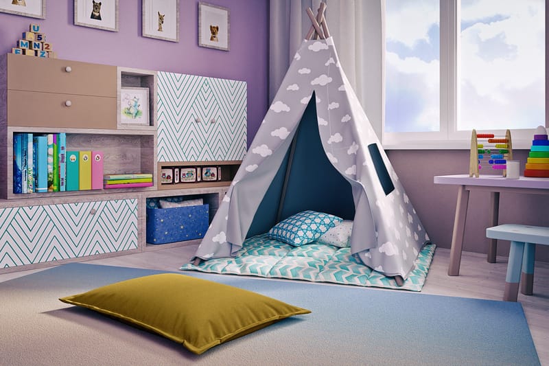 Anjara Sittpuff 40 cm - Marinblå - Möbler - Fåtölj & stolar - Pall & puff - Sittpuff