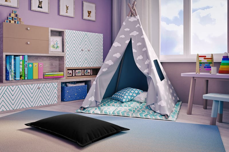 Anjara Sittpuff 40 cm - Svart - Möbler - Fåtölj & stolar - Pall & puff - Sittpuff