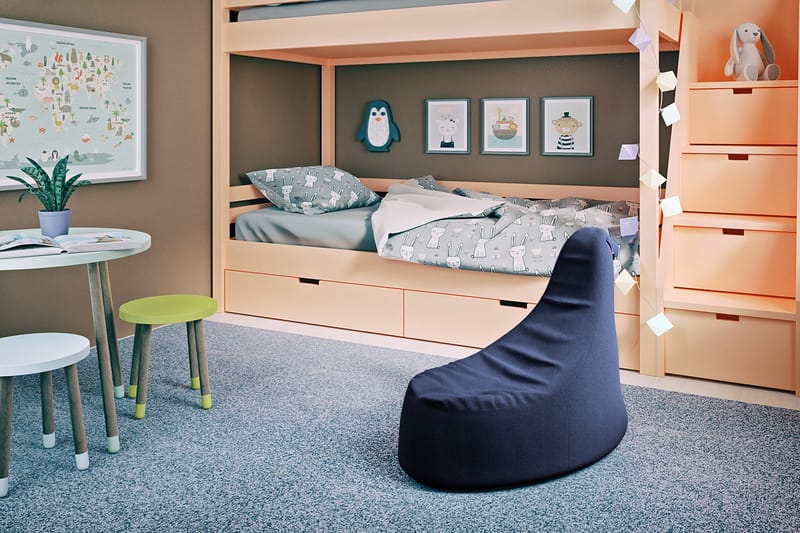 Ankala Sittpuff 90 cm, Marinblå