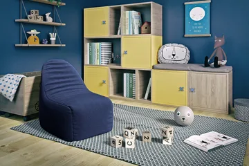 Asaka Sittpuff 80 cm - Marinblå - Möbler - Fåtölj & stolar - Pall & puff - Sittpuff