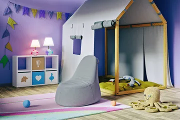 Asako Sittpuff 83 cm - Grå - Möbler - Fåtölj & stolar - Pall & puff - Sittpuff