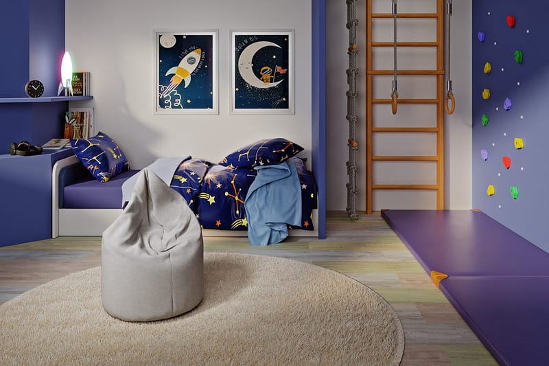 Asana Sittpuff 70 cm, Grå