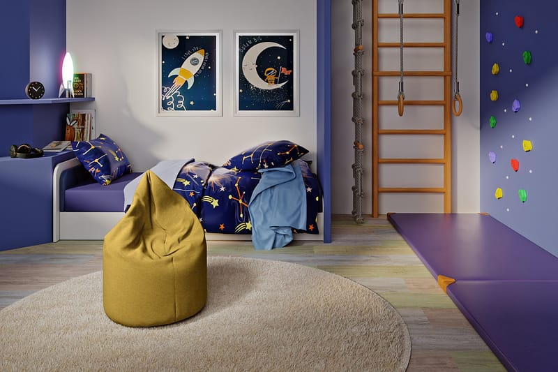 Asana Sittpuff 70 cm, Gul