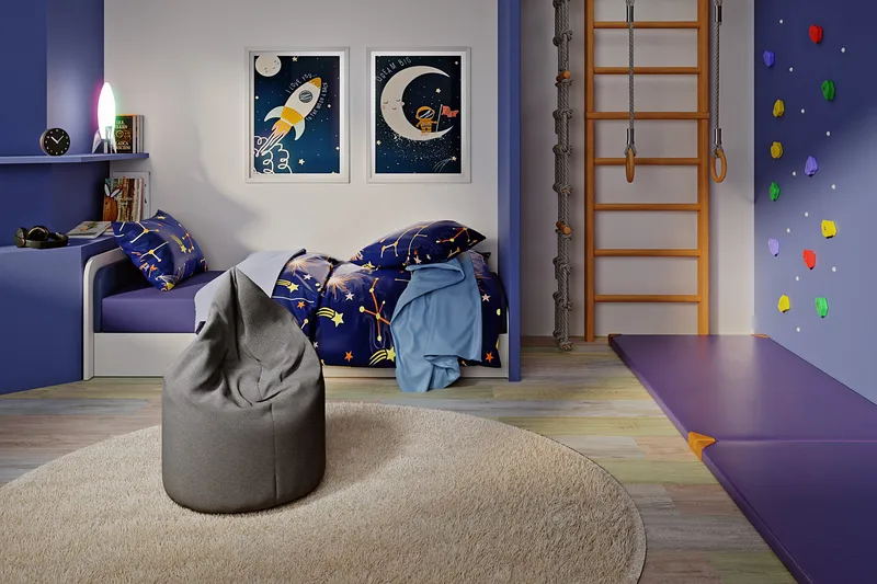 Asana Sittpuff 70 cm, Mörkgrå