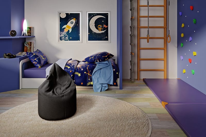 Asana Sittpuff 70 cm, Svart