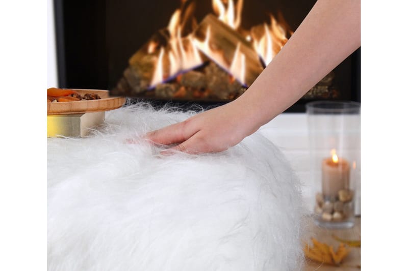 Baddeck Sittpuff 50 cm - Vit - Möbler - Fåtölj & stolar - Pall & puff - Sittpuff